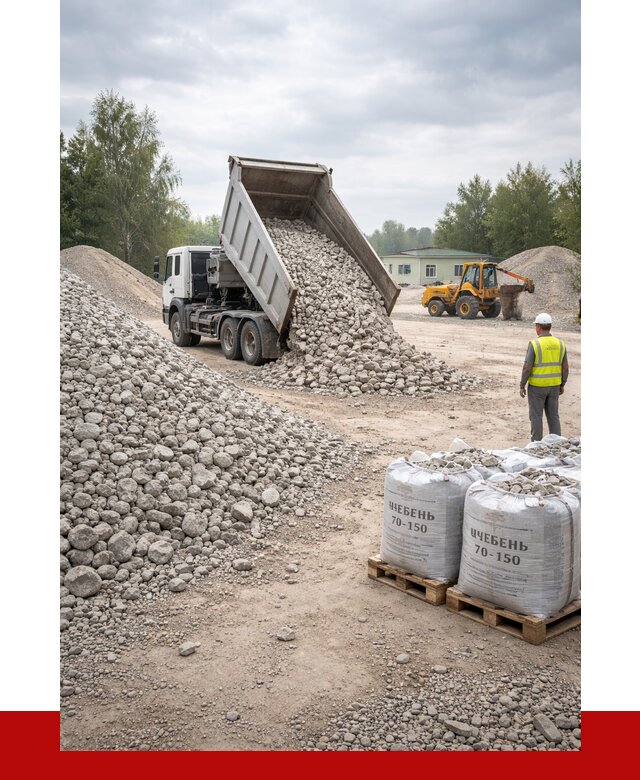 Известняковый щебень фракция 70-150 в Горном-Алтайске от 1296 р. | ПРОНЕРУДГрн