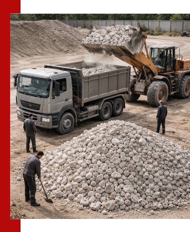 Известняковый щебень фракция 70–150 с доставкой в Горном-Алтайске