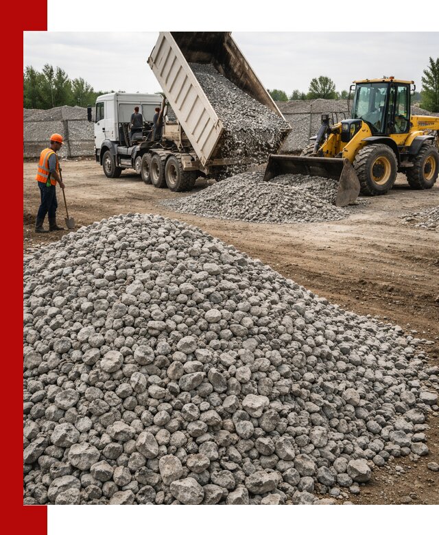 Доставка бетонного щебня фракции 40-70 в Горном-Алтайске