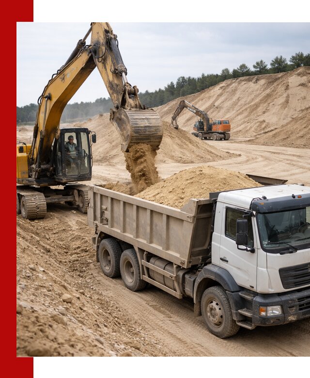 Доставка карьерного песка с самосвалами и разгрузкой в Горном-Алтайске