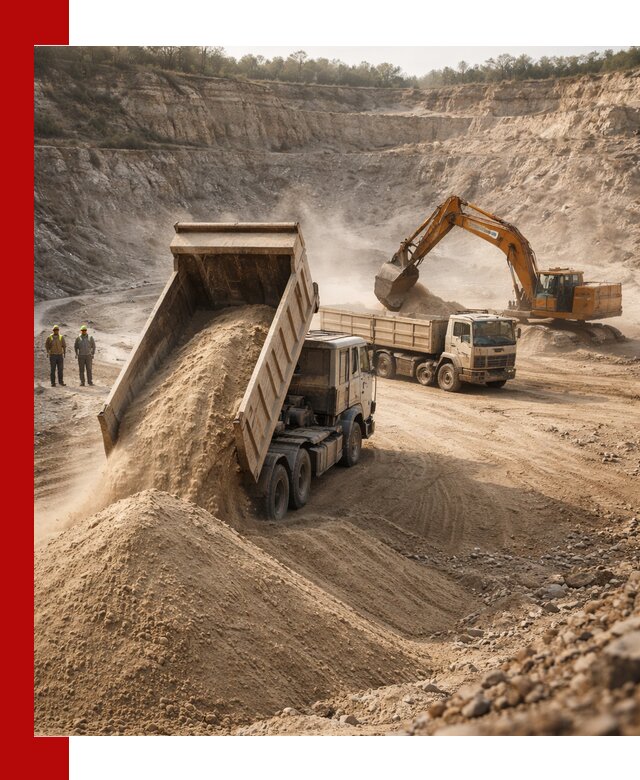 Карьерный песок навалом с доставкой в Горном-Алтайске