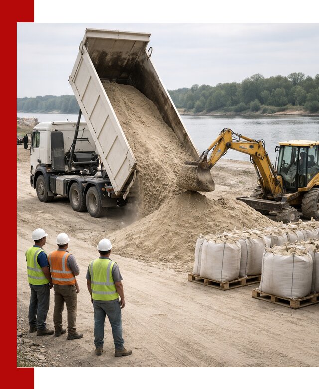 Доставка речного песка в Горном-Алтайске самосвалами и погрузкой