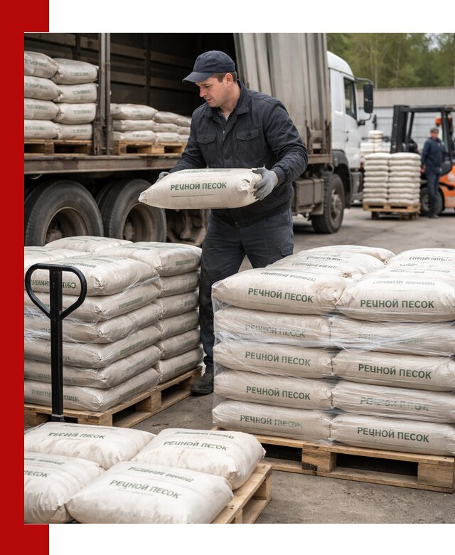 Речной песок в мешках с доставкой в Горном-Алтайске