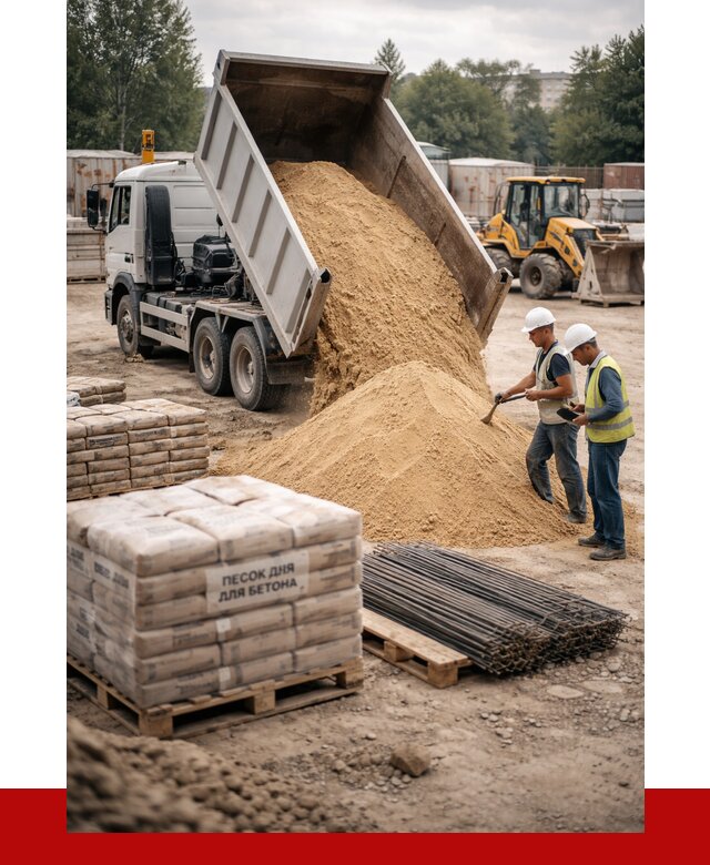 Песок для бетона в Горном-Алтайске от 2592 р. с доставкой, ПРОНЕРУДГрн