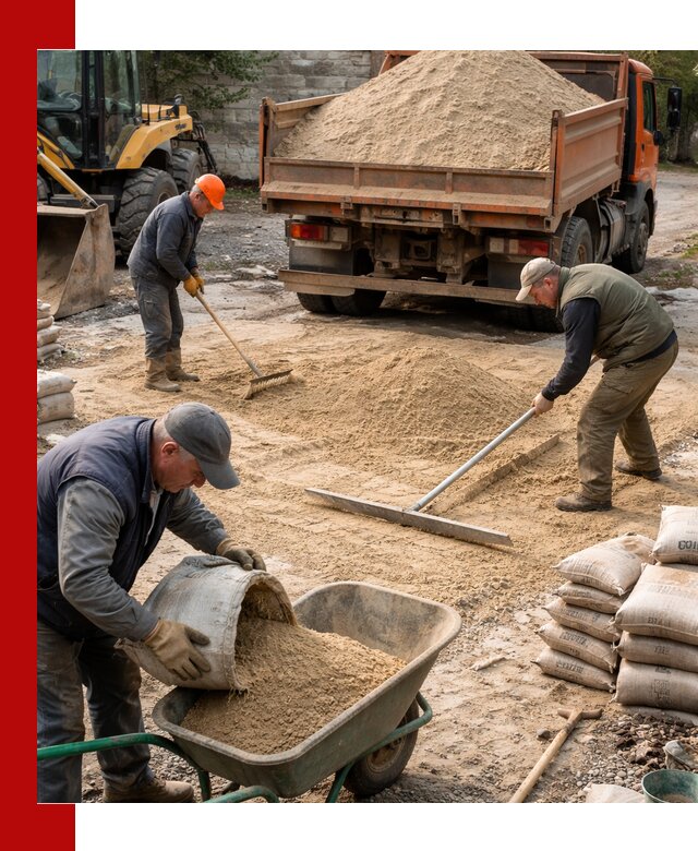 Поставка песка для стяжки в Горном-Алтайске с быстрой доставкой