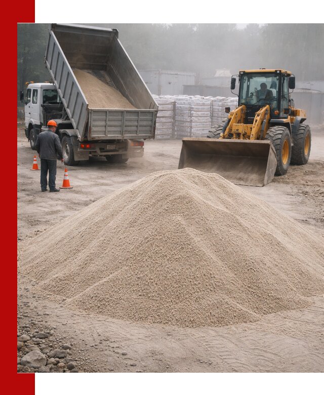 Кварцевый песок фракция 0–8 для стройработ в Горном-Алтайске