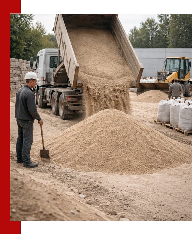Кварцевый песок фракция 0–3 мм с доставкой в Горном-Алтайске
