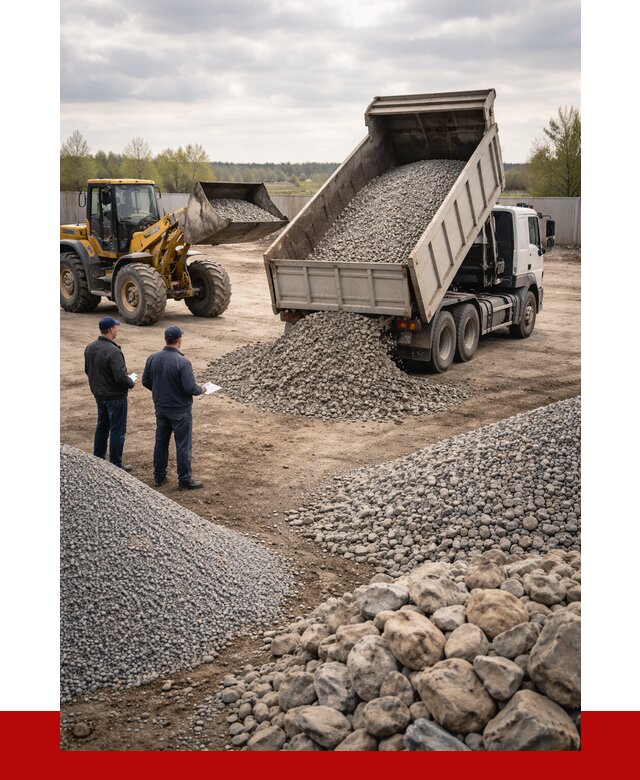 Гравий и камень с доставкой в Горном-Алтайске от 4355 р. - ПРОНЕРУДГрн