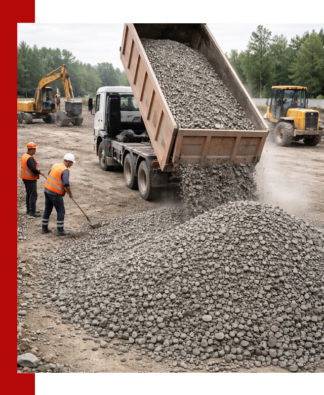 Доставка гравия фракции 40-70 в Горном-Алтайске оптом и в розницу