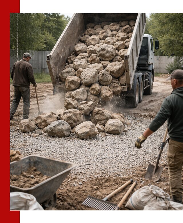 Доставка и укладка булыжника в Горном-Алтайске