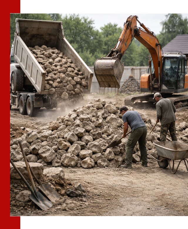 Доставка и разгрузка бутового камня в Горном-Алтайске