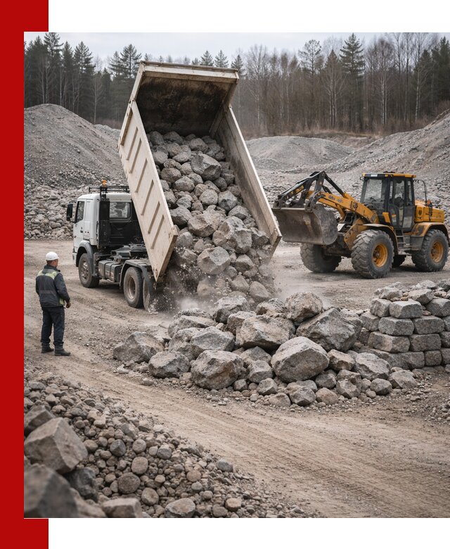 Доставка и продажа бутового гранитного камня в Горном-Алтайске