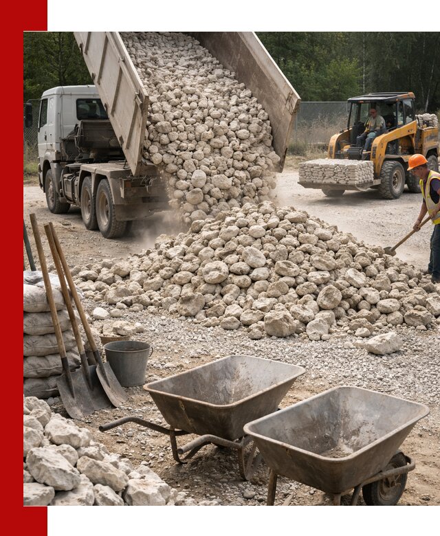 Доставка и продажа бутового известнякового камня в Горном-Алтайске