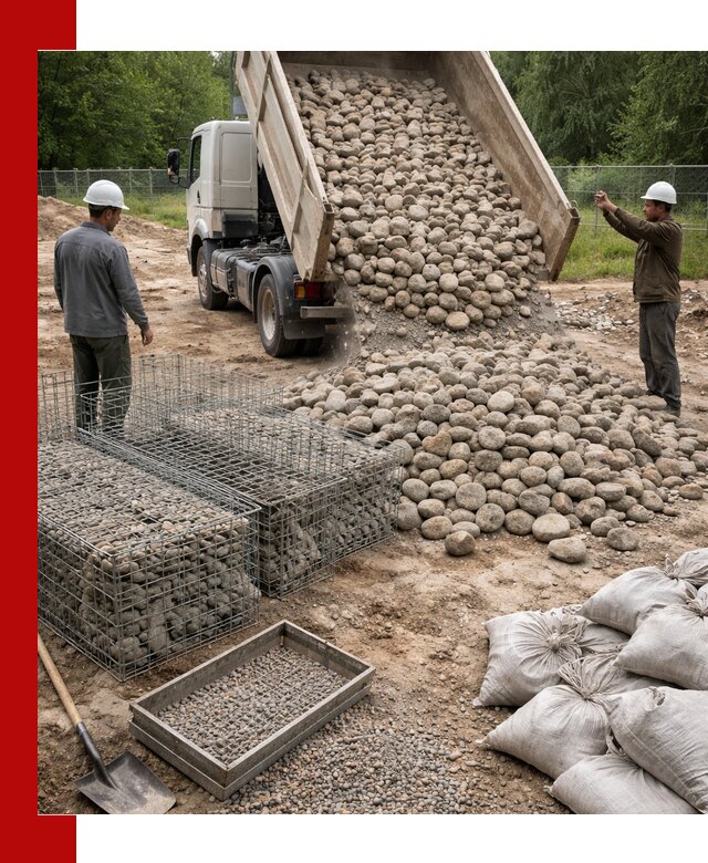 Камень для габионов фракция 70–151 в Горном-Алтайске