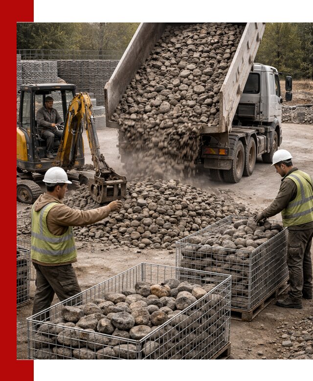 Камень для габионов фракция 100–201 в Горном-Алтайске