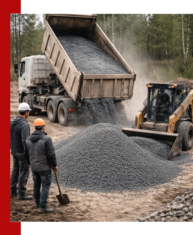 Гранитный отсев 0-5 с доставкой и разгрузкой в Горном-Алтайске
