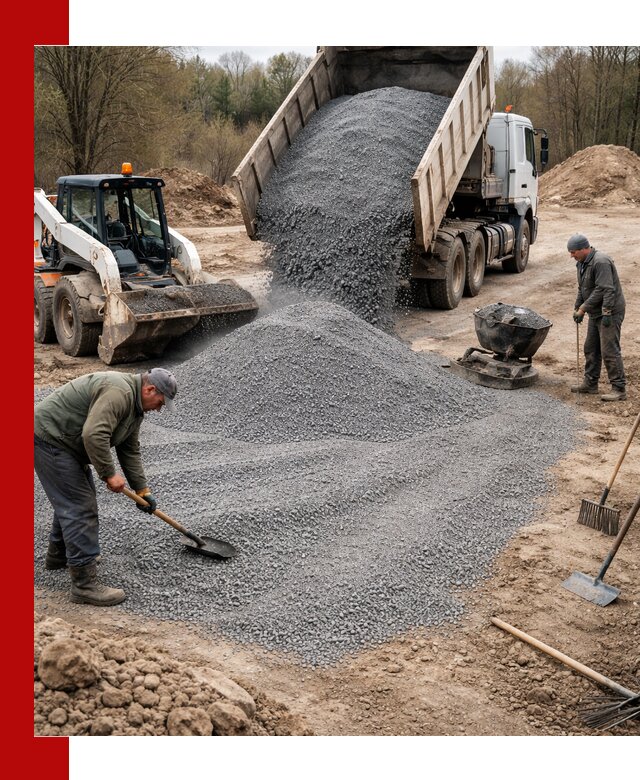 Отсев для подсыпки в Горном-Алтайске — доставка и подсыпка на участок