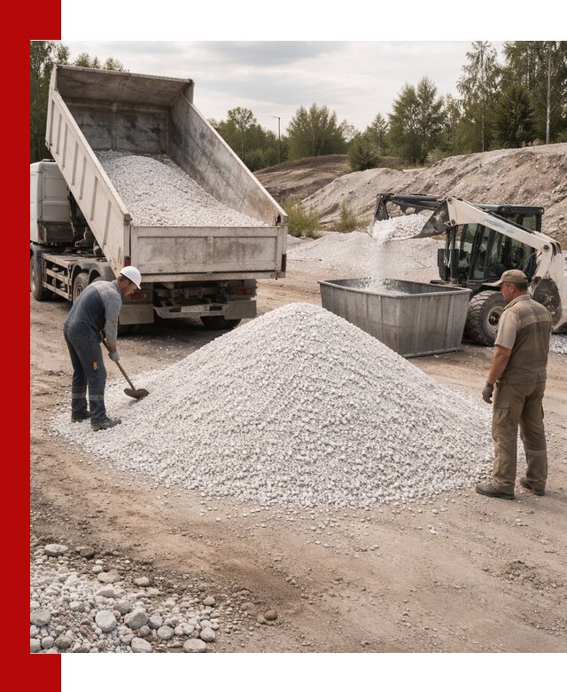 Доставка и продажа белой мраморной крошки в Горном-Алтайске