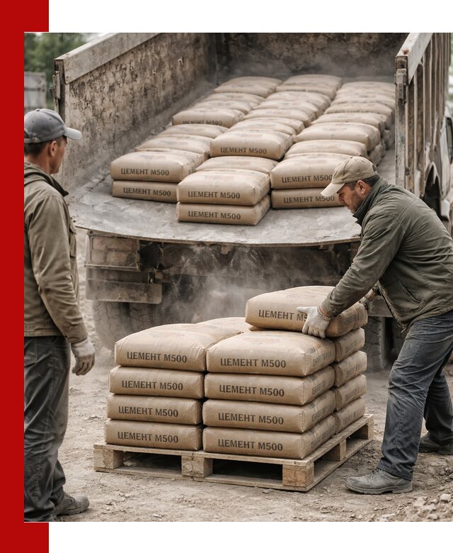 Цемент М500 с доставкой самосвалом в Горном-Алтайске