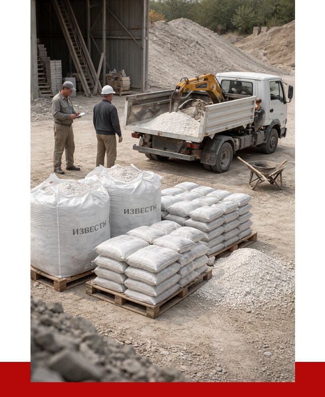 Известь строительная в Горном-Алтайске с доставкой от 4355 р. | ПРОНЕРУДГрн