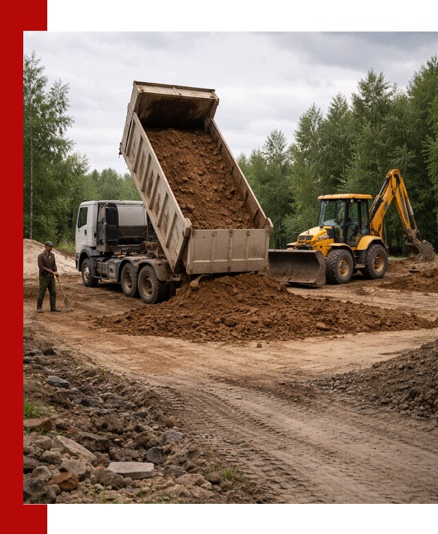 Доставка суглинка самосвалами в Горном-Алтайске подсыпка и планировка