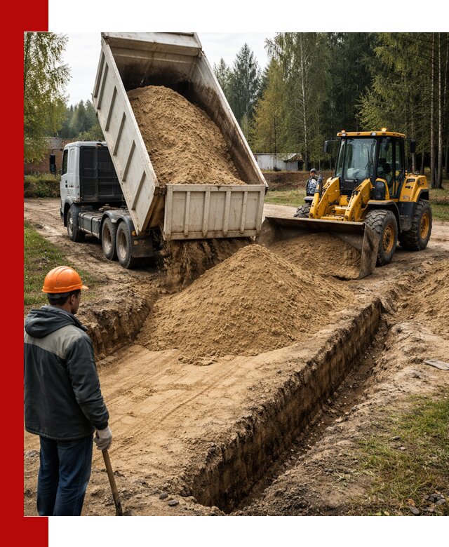 Доставка песчаного грунта в Горном-Алтайске для строительных работ