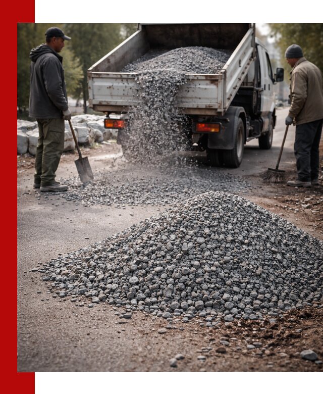 Гранитная крошка для посыпки дорог и тротуаров в Горном-Алтайске