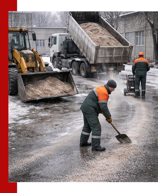 Реагент против гололеда с доставкой и нанесением в Горном-Алтайске