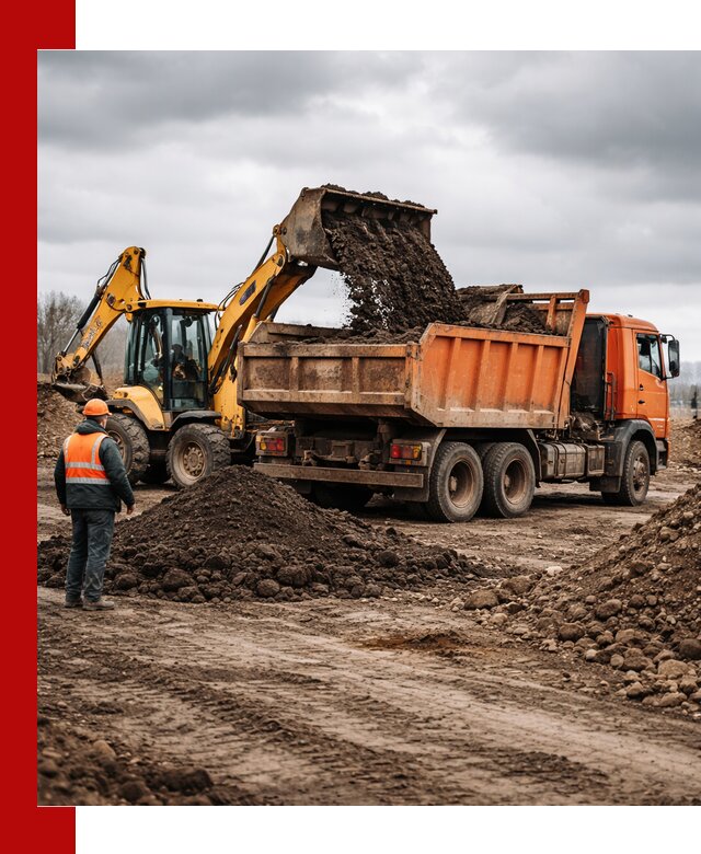 Вывоз грунта и строительного мусора в Горном-Алтайске грузовыми самосвалами