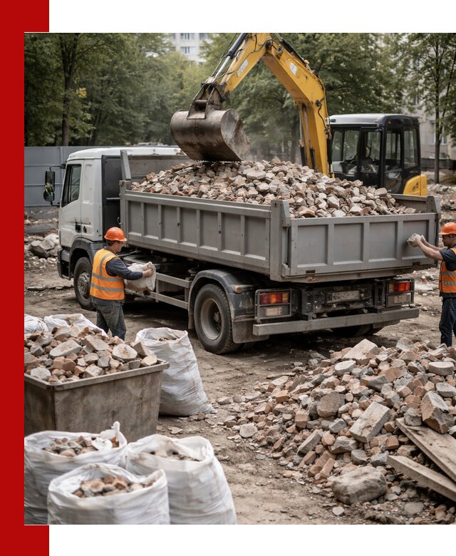 Вывоз строительного мусора в Горном-Алтайске с самосвалами и контейнерами