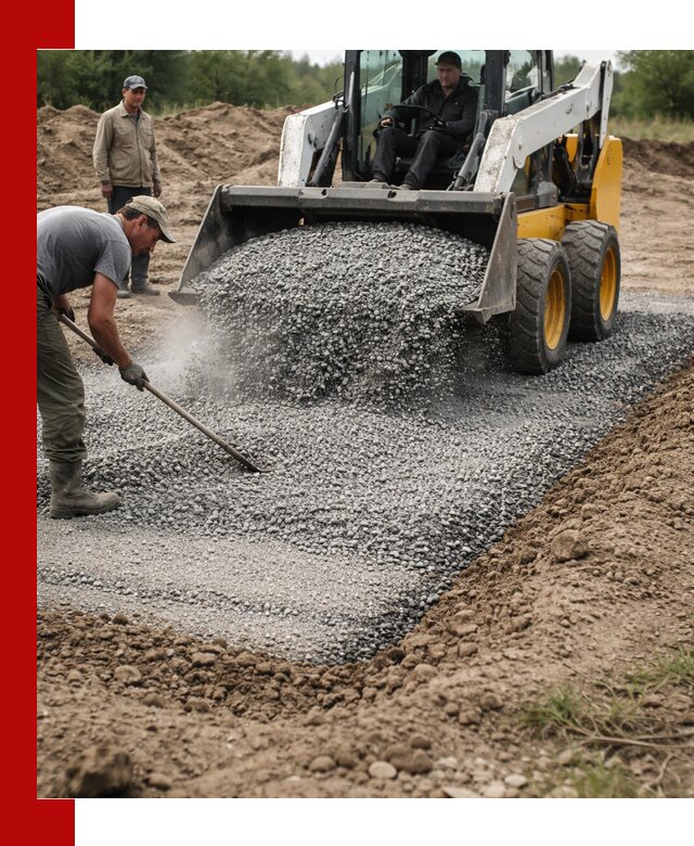 Устройство щебеночной подушки в Горном-Алтайске для дорог и фундаментов